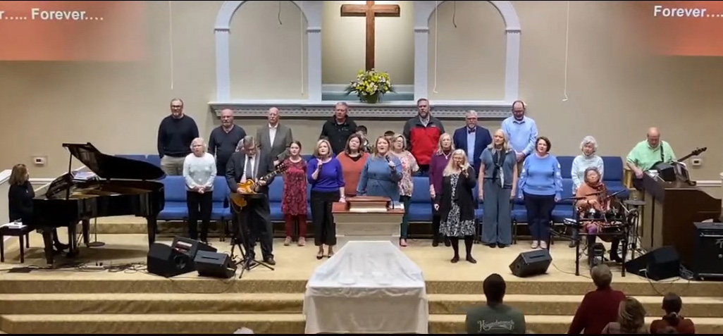 Worship service at Bethany Baptist Church