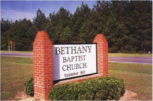 Bethany Baptist Church sign